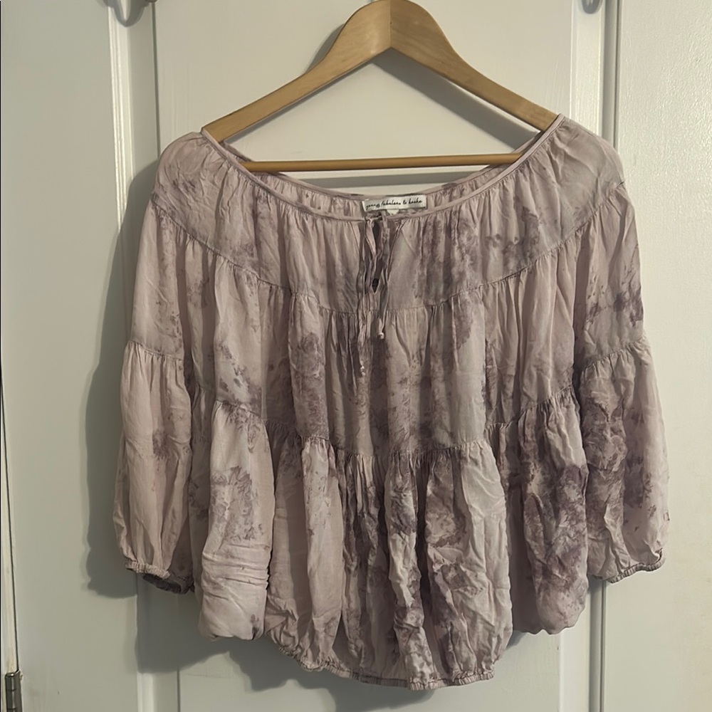Young Fabulous & Broke Women's Crop Blouse Size M NWOT